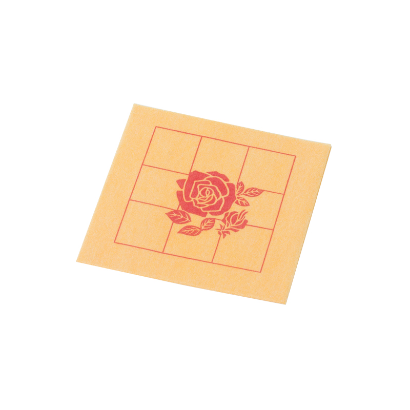 カラーコースター4折 バラ(黄)